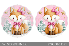 Christmas Fox Wind Spinner. Christmas Wind Spinner Design Product Image 1