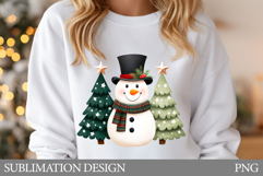 Snowman T-Shirt Design. Snowman Sublimation Product Image 1