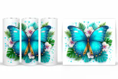 Butterfly Tumbler Sublimation. Butterfly Sublimation Product Image 2