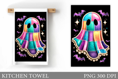 Ghost Kitchen Towel Design. Halloween Pumpkin Towel Product Image 1
