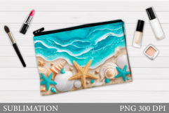 Sea Makeup Bag Design. Sea Cosmetics Bag Sublimation Product Image 1