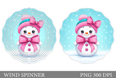 Cute Snowman Wind Spinner. Christmas Wind Spinner Design Product Image 1
