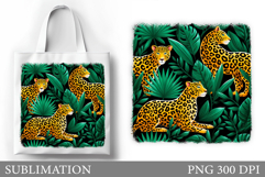 Leopard Sublimation. Leopard Tote Bag Design Product Image 1