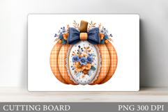 Fall Pumpkin Cutting Board. Fall Kitchen Cutting Board Product Image 1