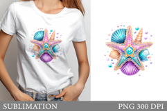 Starfish T-Shirt Design. Starfish Sublimation Product Image 1