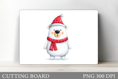 Christmas Bear Cutting Board. Christmas Cutting Board Product Image 1