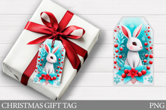Christmas Gift Tags. Christmas Bunny Gift Tag Printable Product Image 1