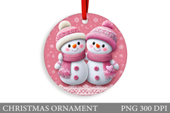 Snowman Christmas Ornament. Snowman Ornament Design Product Image 1