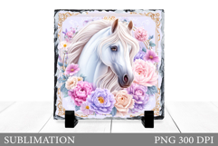 Horse Slate Design. Cute Horse Sublimation Product Image 1