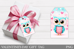 Valentines Owl Gift Tag. Valentine Gift Tag Printable Product Image 1