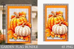 Fall Pumpkin Garden Flag. Fall Garden Flag Design Product Image 1