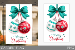 Merry Christmas Garden Flag. Christmas Garden Flag Design Product Image 1