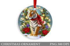 Cute Tiger Christmas Ornament. Christmas Ornament Design Product Image 1