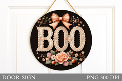 Boo Door Sign Design. Halloween Door Sign Sublimation Product Image 1
