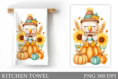 Thanksgiving Turkey Kitchen Towel. Fall Kitchen Towel Design Product Image 1