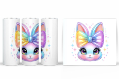 Cute Bunny Tumbler Design. Bunny Sublimation Product Image 2