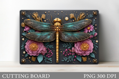 Dragonfly Cutting Board Design. Dragonfly Sublimation Product Image 1