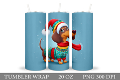 Christmas Dog Tumbler Design. Christmas Tumbler Sublimation Product Image 1