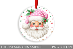 Santa Claus Christmas Ornament. Cute Santa Claus Sublimation Product Image 1
