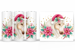 Christmas Horse Tumbler. Christmas Tumbler Sublimation Product Image 2