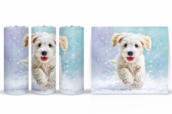 Christmas Dog Tumbler Design. Christmas Tumbler Sublimation Product Image 2