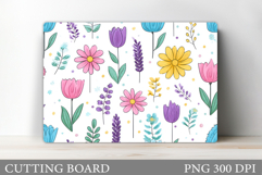 Floral Cutting Board Design. Flowers Cutting Board Product Image 1