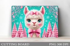 Christmas Lama Cutting Board. Christmas Cutting Board Product Image 1