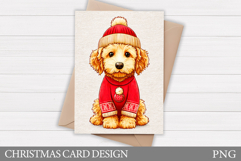 Christmas Card Design. Christmas Dog Card Printable Product Image 1