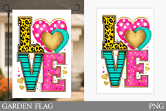 Valentines Love Garden Flag. Valentine Garden Flag Design Product Image 1