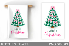Christmas Tree Kitchen Towel. Christmas Deer Kitchen Towel Product Image 1