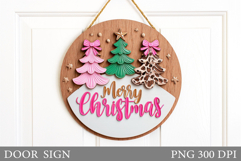 Christmas Tree Door Sign. Christmas Door Sign Design Product Image 1