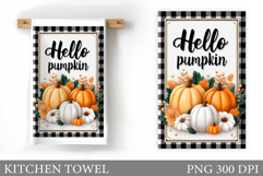 Pumpkin Kitchen Towel. Hello Pumpkin Kitchen Towel Design Product Image 1