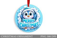 Cute Penguin Christmas Ornament. Christmas Ornament Design Product Image 1