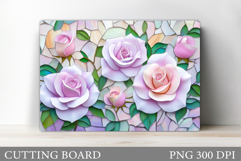Roses Cutting Board. Flowers Cutting Board Sublimation Product Image 1