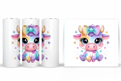 Cute Cow Tumbler Design. Cow Tumbler Sublimation Product Image 2