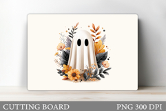 Ghost Cutting Board Sublimation. Halloween Cutting Board Product Image 1
