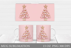 Christmas Tree Mug Design. Christmas Tree Mug Sublimation Product Image 1