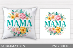 Mother's Day Sublimation. Mother's Day Pillow Sublimation Product Image 1