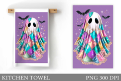 Ghost Kitchen Towel Design. Halloween Pumpkin Towel Product Image 1