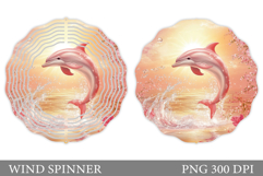 Dolphin Wind Spinner Sublimation. Sea Wind Spinner Design Product Image 1