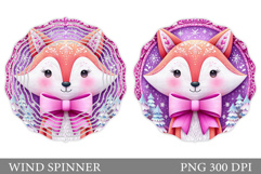 Christmas Fox Wind Spinner. Christmas Wind Spinner Design Product Image 1