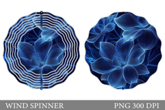 Floral Wind Spinner Sublimation. Flowers Wind Spinner Design Product Image 1