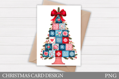 Christmas Card Printable. Christmas Tree Card Design Product Image 1