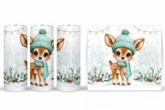 Christmas Deer Tumbler Design. Christmas Tumbler Sublimation Product Image 2