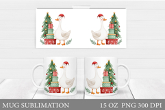 Christmas Goose Mug Design. Christmas Mug Sublimation Product Image 1
