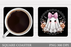 Halloween Ghost Teacher Coaster. Cute Ghost Coaster Design Product Image 1