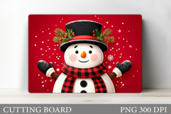 Cute Snowman Cutting Board. Christmas Cutting Board Design Product Image 1