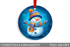 Cute Snowman Christmas Ornament. Christmas Ornament Design Product Image 1