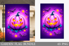 Pumpkin Garden Flag Sublimation. Halloween Garden Flag Product Image 1