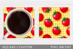 Tomato Coaster Design. Tomato Sublimation Product Image 1